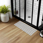 Non-slip Pvc Duckboard Shower Mat - 61cm X 25cm | White
