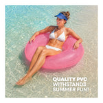 Diamond Print Inflatable Pool Float Ring | Pink