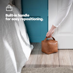 Faux Leather Weighted Door Stop | Tan