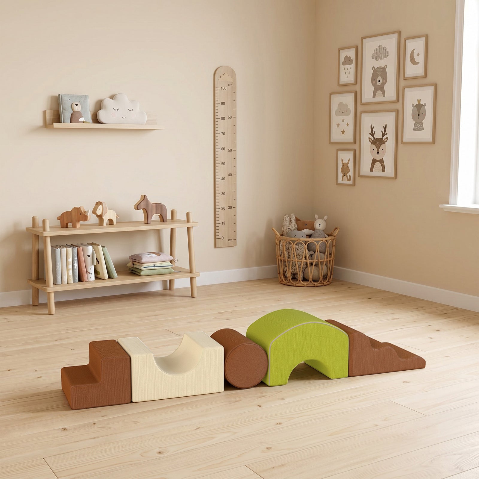 AIYAPLAY Toddlers Climbing Toys, 5-piece Foam Climbing Blocks For Crawling