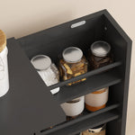 HOMCOM Kitchen Cupboard W/ 5 Tiers, 12 Spice Racks, Kitchen Storage Cabinet