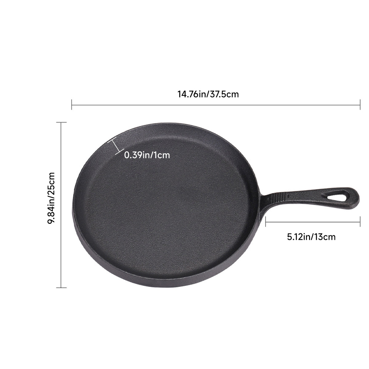 Breeins Cast Iron Skillet With Handle