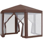 Hexagonal Garden Gazebo Party Tent Patio Marquee Canopy