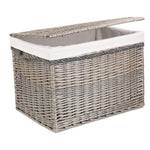 Wicker 58cm Lined Antique Wash Storage Basket