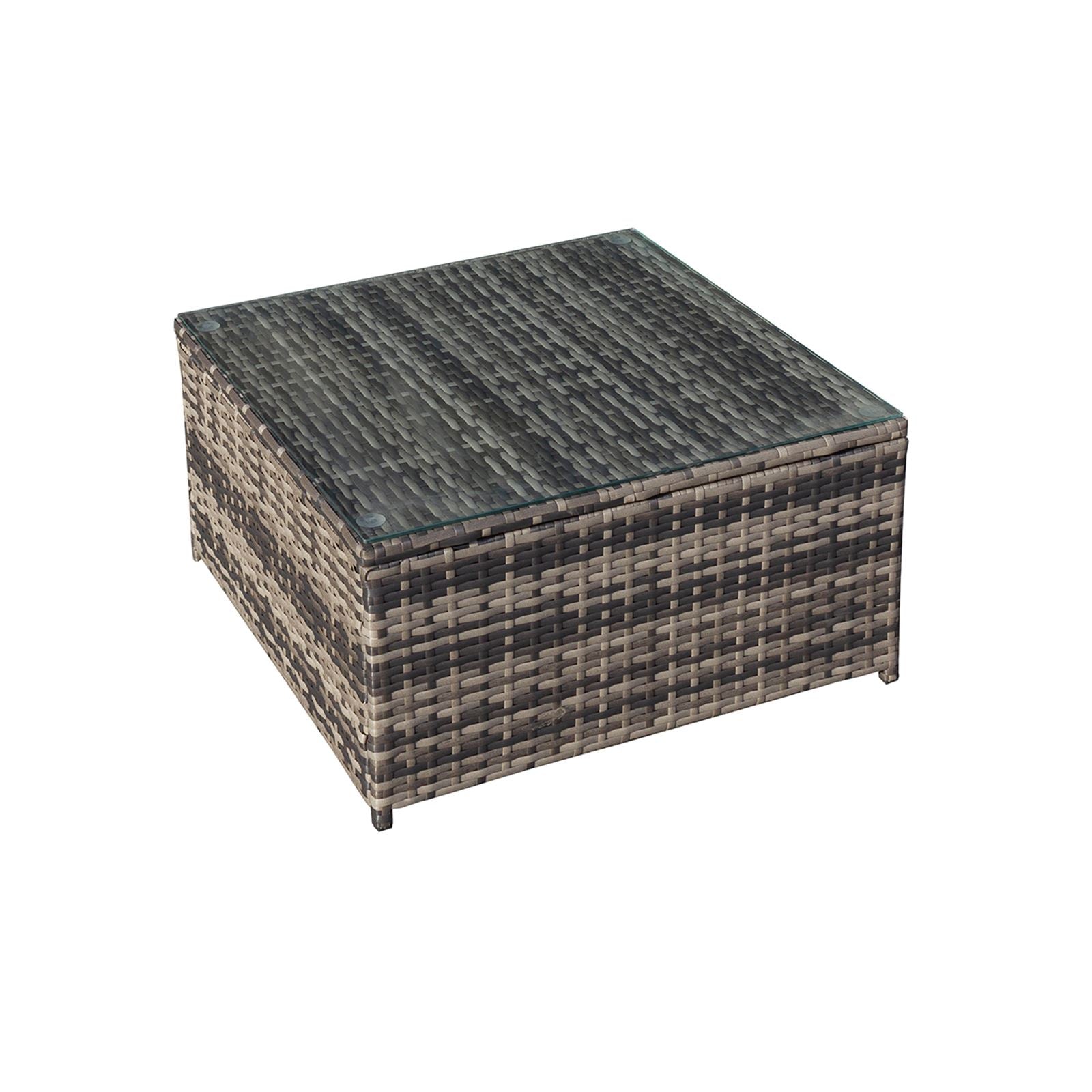 Malta Rattan Coffee Table | Walnut Grey