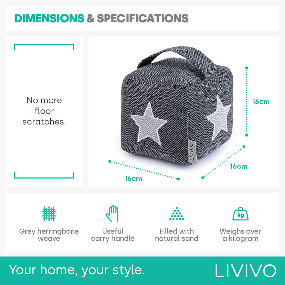 Weighted Cube Door Stopper Star