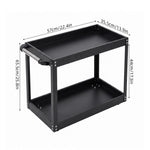 Breeins 2-tier Tool Cart With Casters And Handle