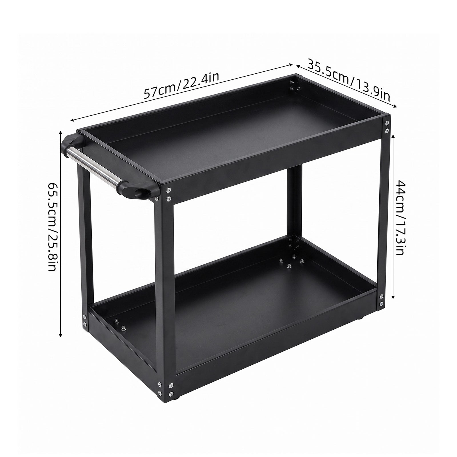 Breeins 2-tier Tool Cart With Casters And Handle