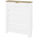 Heater Cover With Flip Drawer And Top Shelf 78 X 19 X 95.5 Cm White