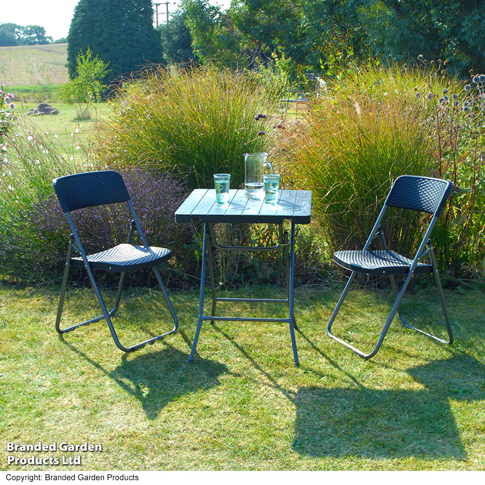 Rattan Effect Folding Bistro Set