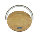 Touch Control Bedside Lamp With Built-in Wireless Charging | Brown