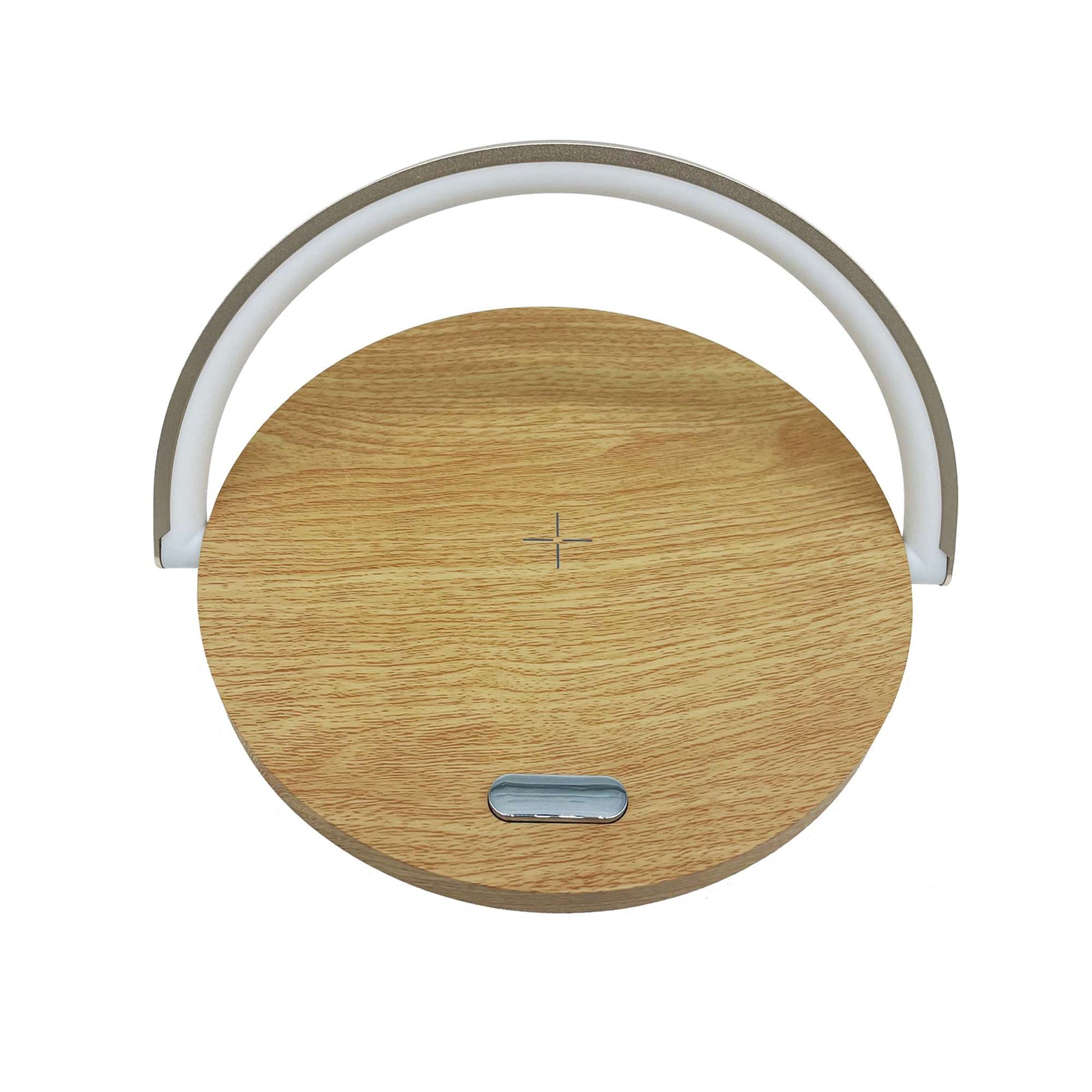 Touch Control Bedside Lamp With Built-in Wireless Charging | Brown