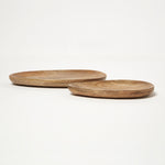 HOMESCAPES Mango Wood Nesting Trays, Set Of 2