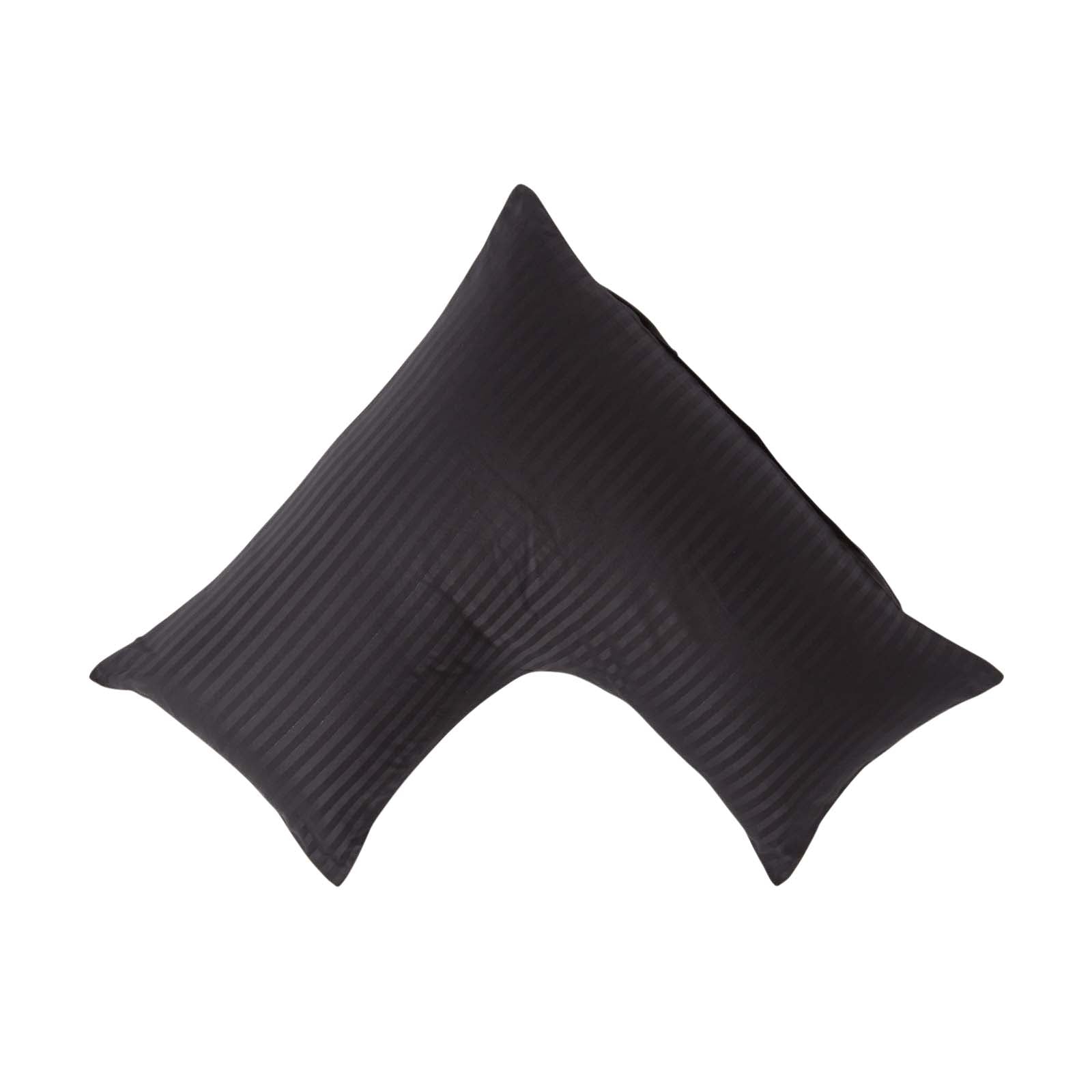 Egyptian Cotton Super Soft V Shaped Pillowcase 330 Tc | V Shape | Black