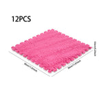 12pcs Interlocking Foam Play Mats For Kids – Soft, 30cm X 30cm Puzzle Floor Tiles | Magenta