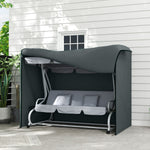 3 Seater Garden Swing Chair Cover, Windproof And Anti-uv
