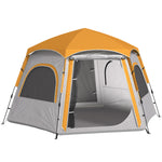 Instant 2/3/4 Person Dome Tent, Hexagonal | Light Grey