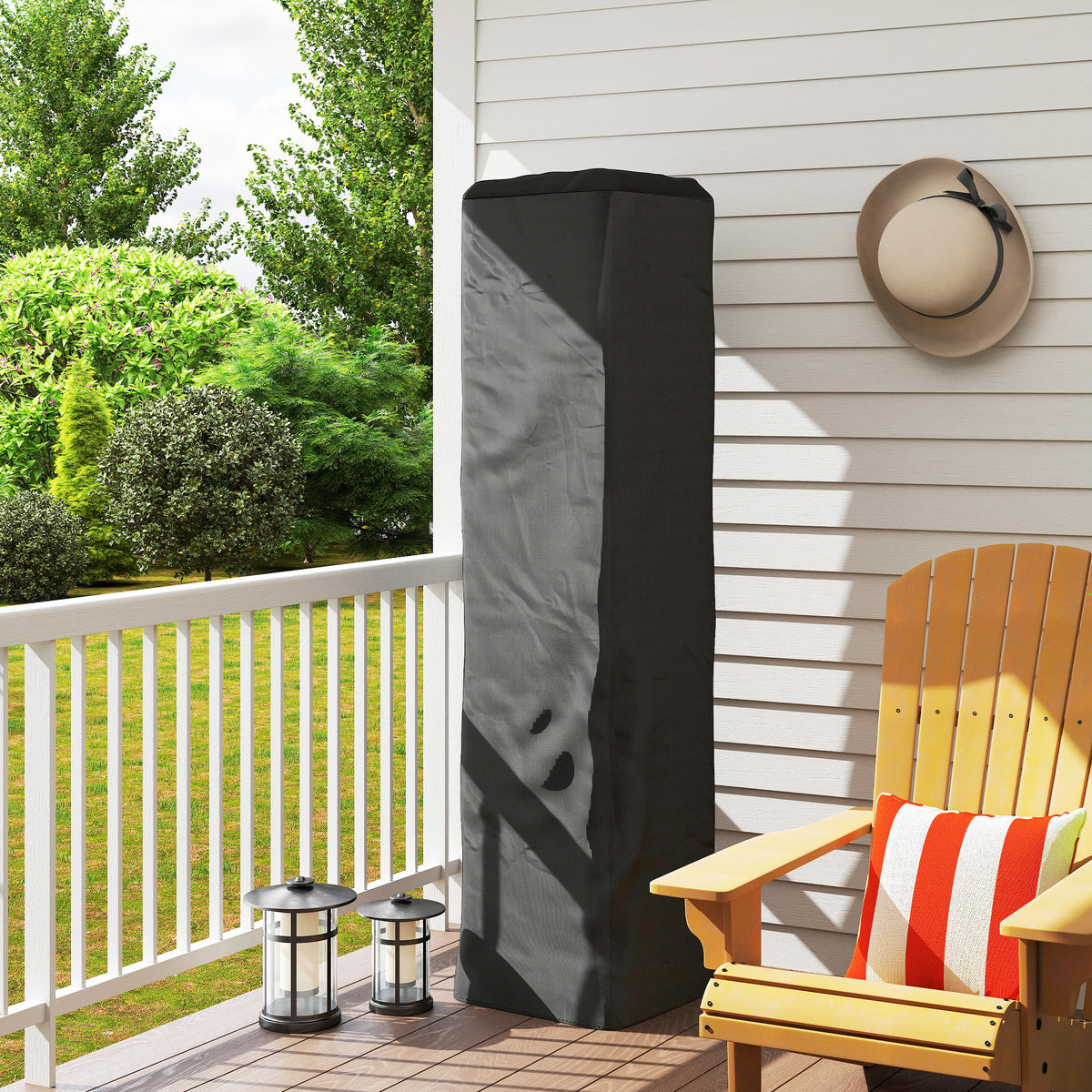 Outsunny Black Upf30+ Pyramid Heater Cover