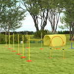 Outdoor 4 Pc Dog Pet Agility Training Garden Starter Obstacle Set For Dog