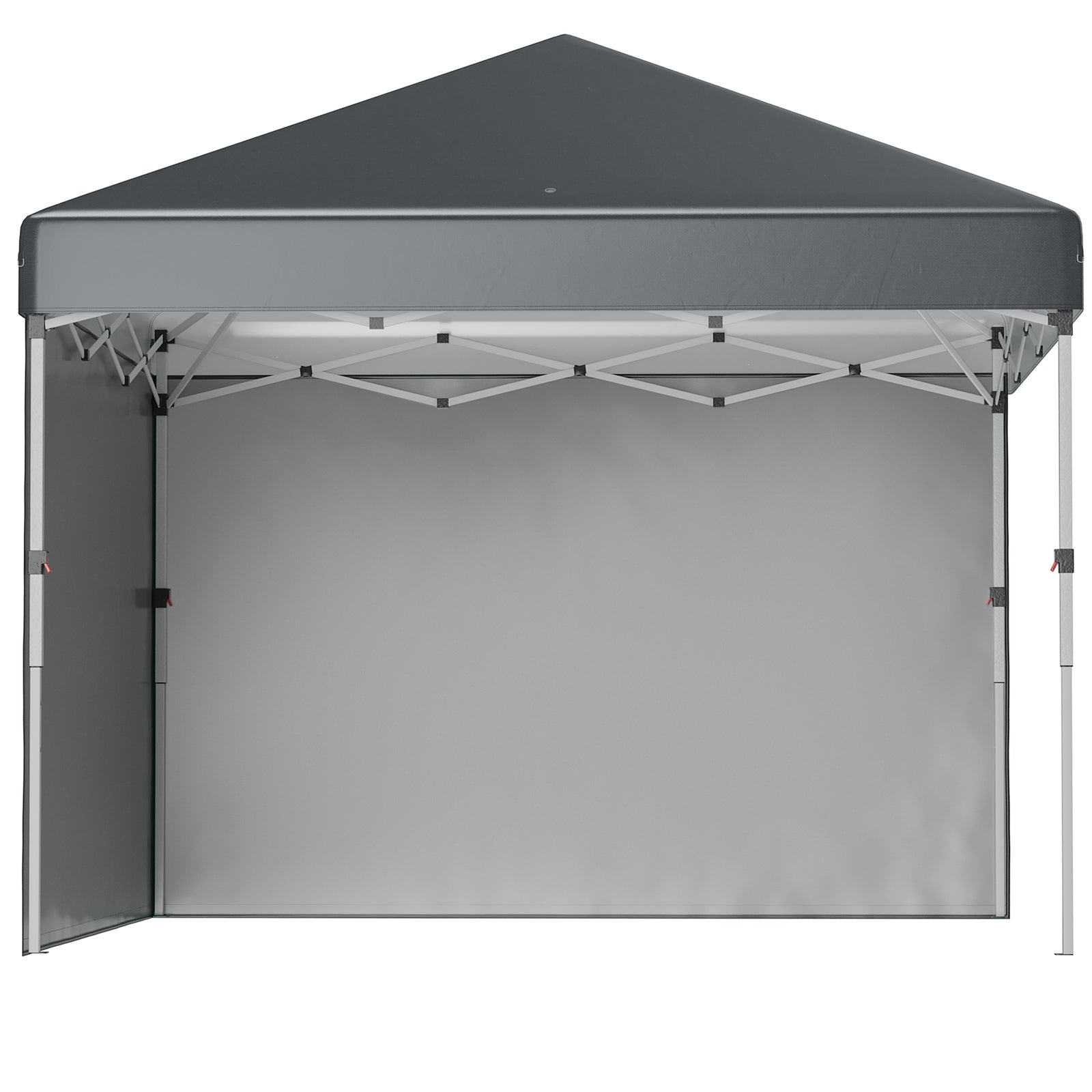 3x3 (m) Pop Up Gazebo Party Tent W/ 2 Sidewalls, Weight Bags | Dark Gray