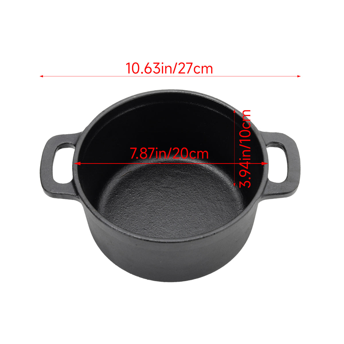Breeins 2.5l Cast Iron Dutch Oven With Lid