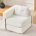 Folding Sofa Bed With Pillow | White