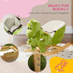 Baby Rocking Horse W/ Safety Belt, 32 Songs, Wood Base, Hand Puppet
