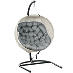 Hanging Egg Chair Outdoor Indoor Swing Chair, Folding Basket | Gray