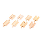 8 Mini Track Pieces for Wooden Train Sets