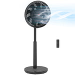 Pedestal Fan With Oscillating, Tilt, Adjustable Height Timer | One Size | Black