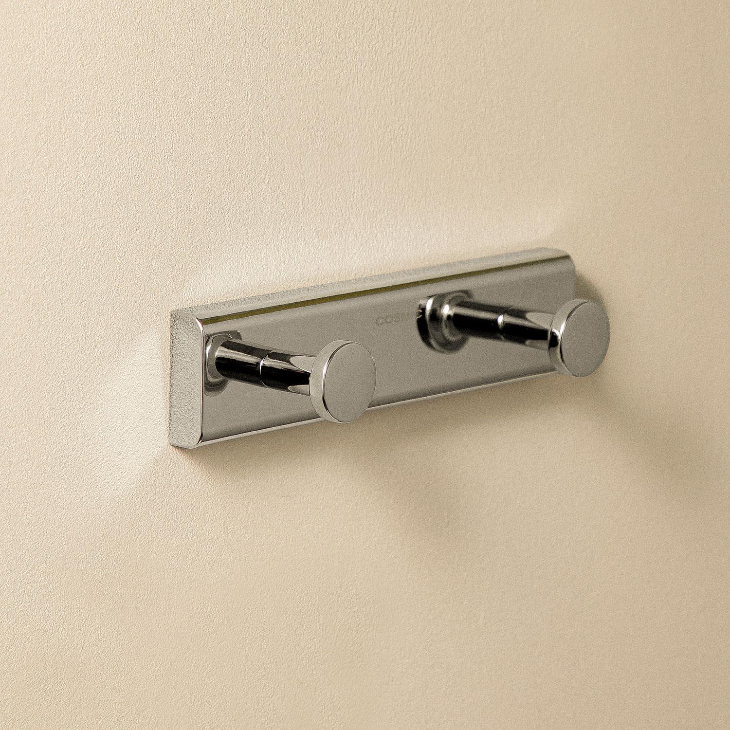 Towel Hook Robe Hook Screw-in/self-adhesive Chrome Silver Next Collection