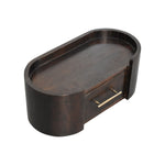 Valencia Wall-mounted Bedside, 1 Drawer, Dark Brown | Brown