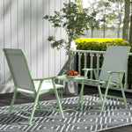 46cm Round Garden Table, Small Side Table W/ Removable Tray | Green