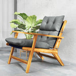 Adirondack Chair Cushion Rocking Chair Cushion W/ Ties | Light Grey