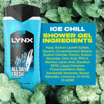 Ice Chill 12h Refreshing Fragrance Shower Gel Bodywash, 6x 500ml