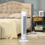 30" Tower Fan Noise Reduction Wind 3-level Cool Abs | One Size | White