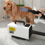 2200w Dog Hair Dryer With One-click Auto Adjustable Airflow & Temperature, White