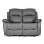 Manual Recliner Sofa 2 Seater Faux Leather | Grey