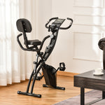 2-in-1 Folding Exercise Bike Upright Cycling Machine | Black