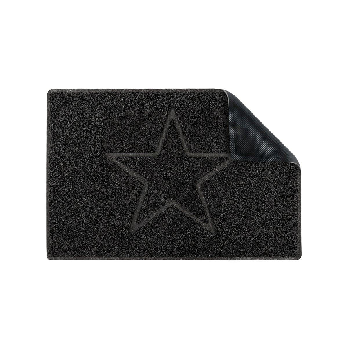Star Embossed Doormat | Medium | Black