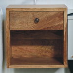 Solid Wood Floating Mini Classic Bedside
