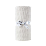 Organic Cotton Waffle Blanket/ Throw | 90cm x 112cm | Natural