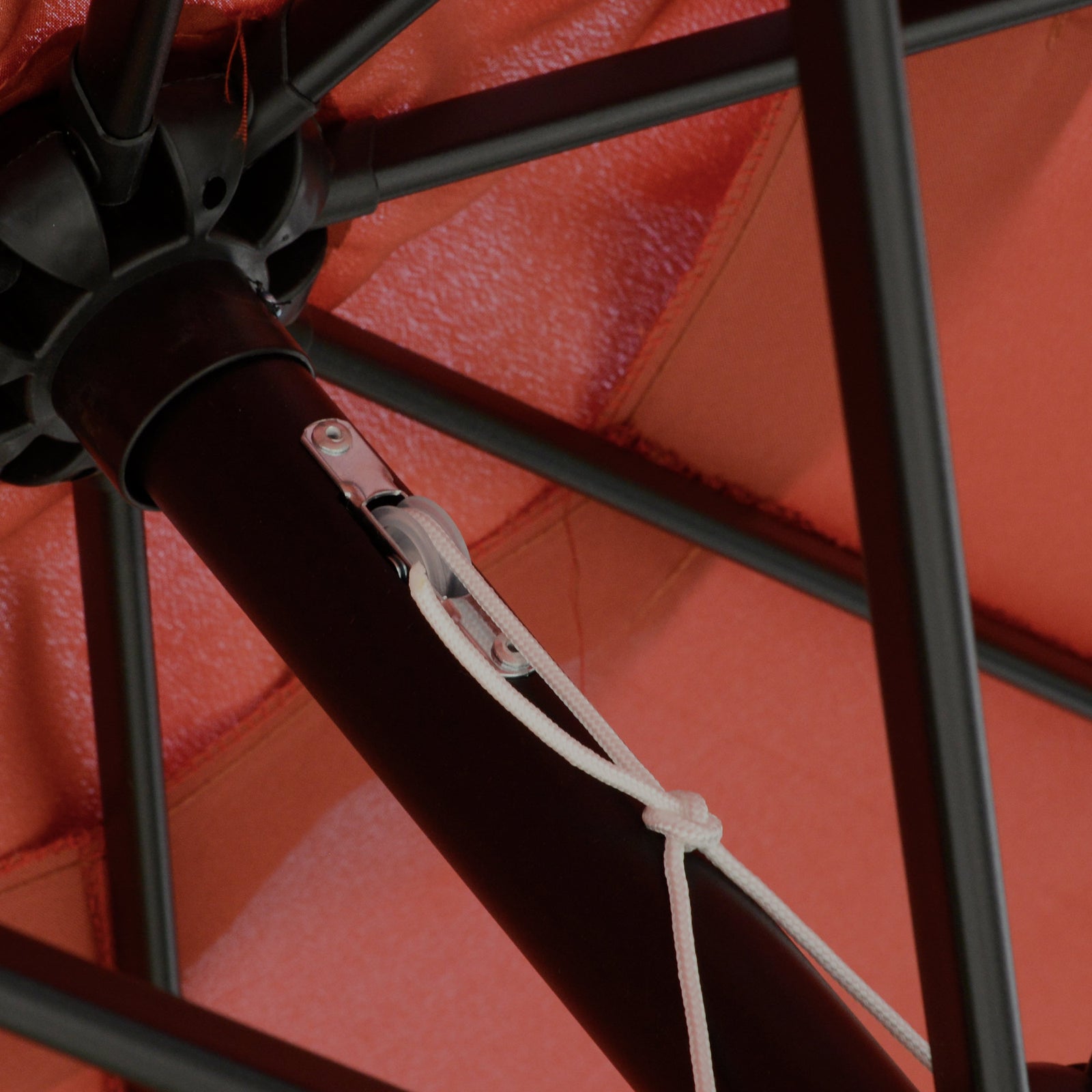 2.7m Patio Umbrella With Crank Garden Parasol | Red
