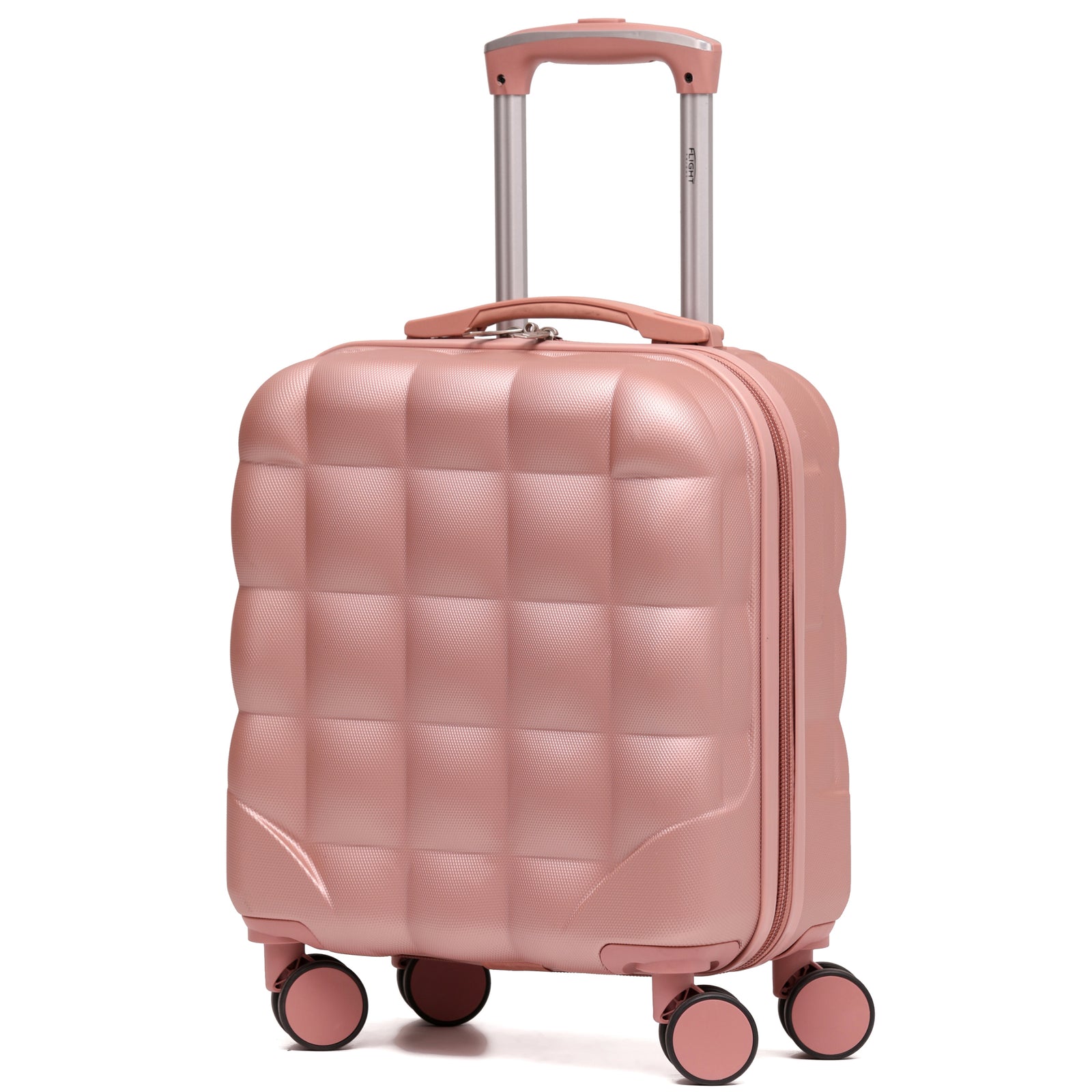 45x36x20cm Lightweight Underseat Cabin Carry On Suitcase - 100+ Airline Approved - Hard Shell Luggage - 4 Wheels - Bubble Design | Cabin | Rose Gold