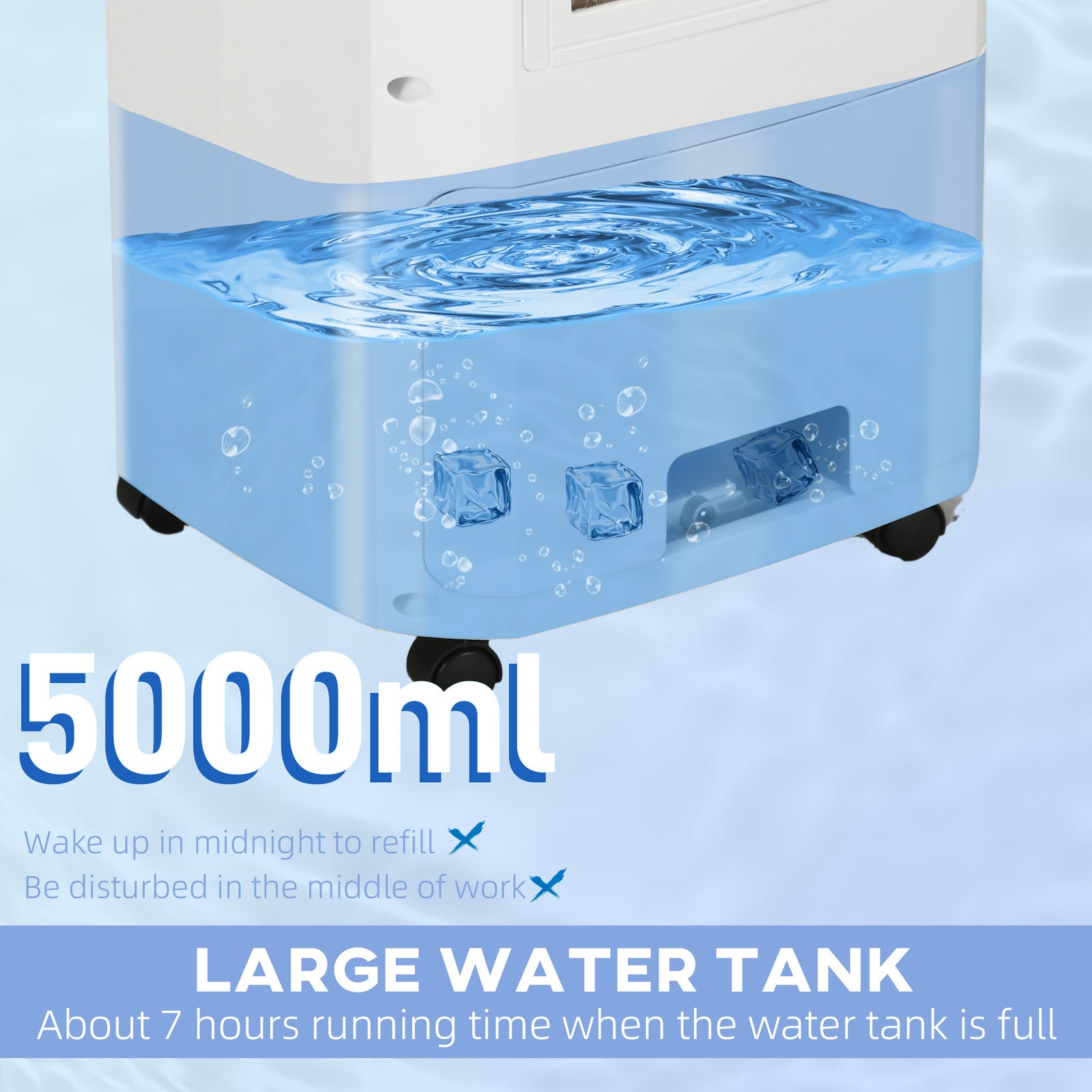 Portable Air Cooler With Humidifier, Ice Packs, Oscillation