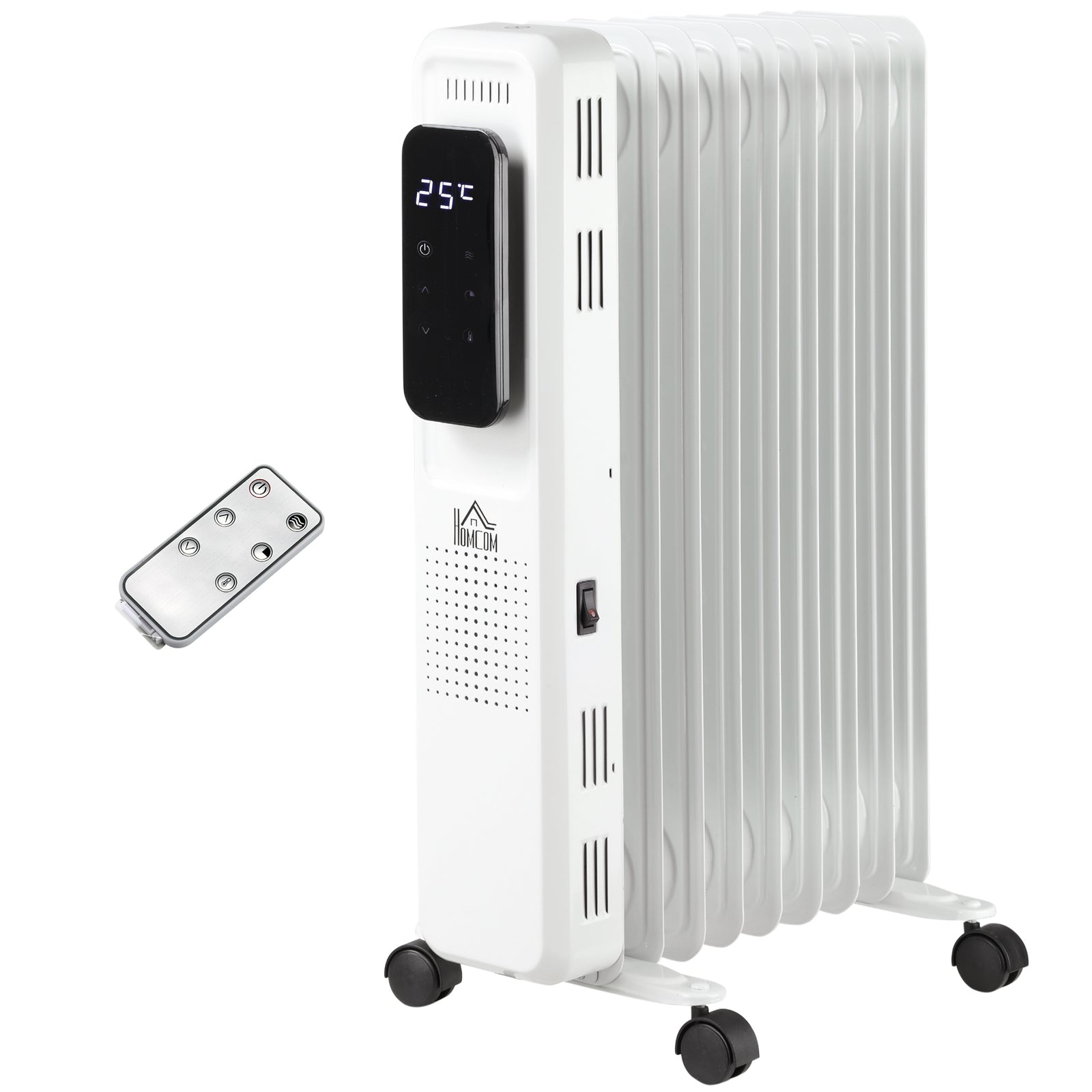 7/9/11fin Oil Filled Radiator Heater With 3 Heat Settings | Medium | White