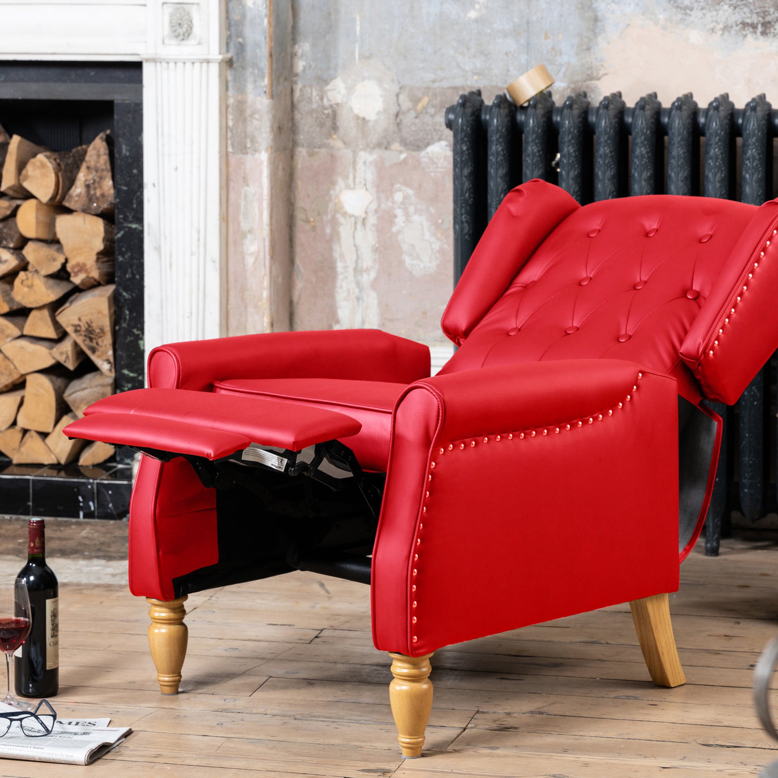 Galena Recliner Armchair | Red