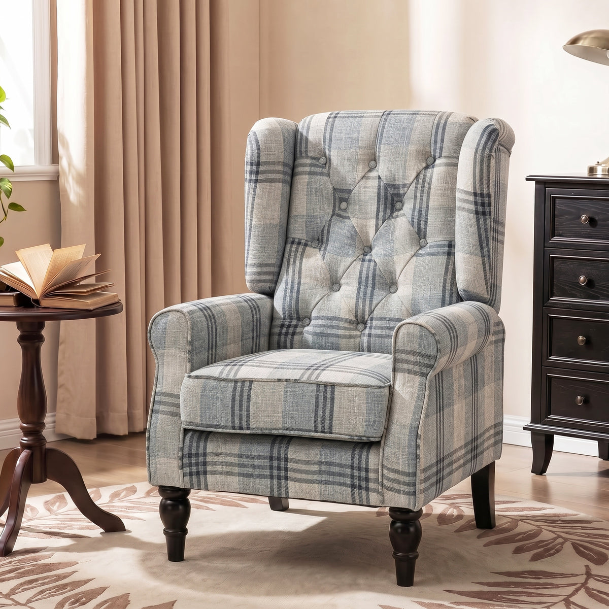 Accent Chair Wingback Armchair Retro Tufted | Multi Colour