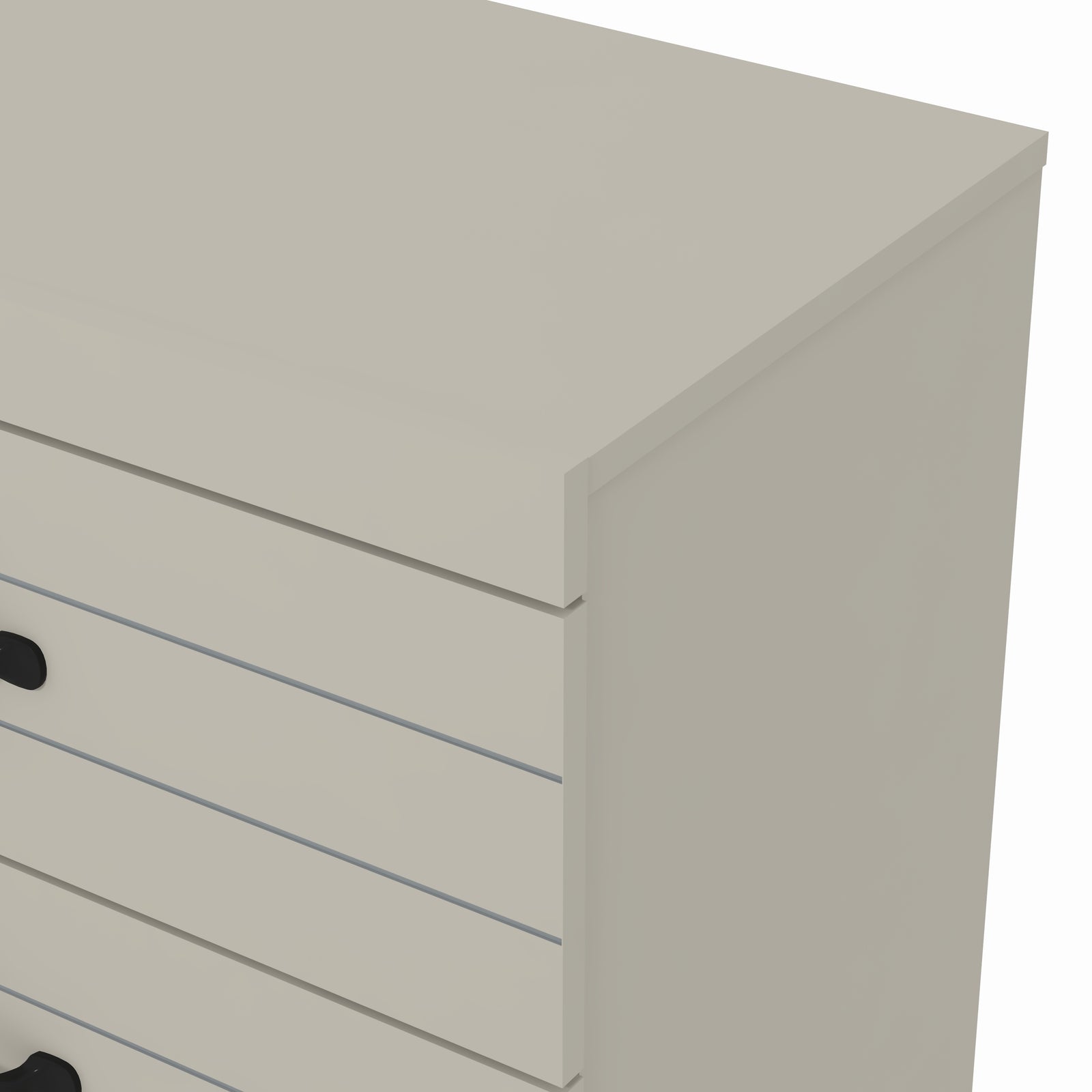 3+3 Drawer Chest - Storage Dresser For Bedroom | Light Grey