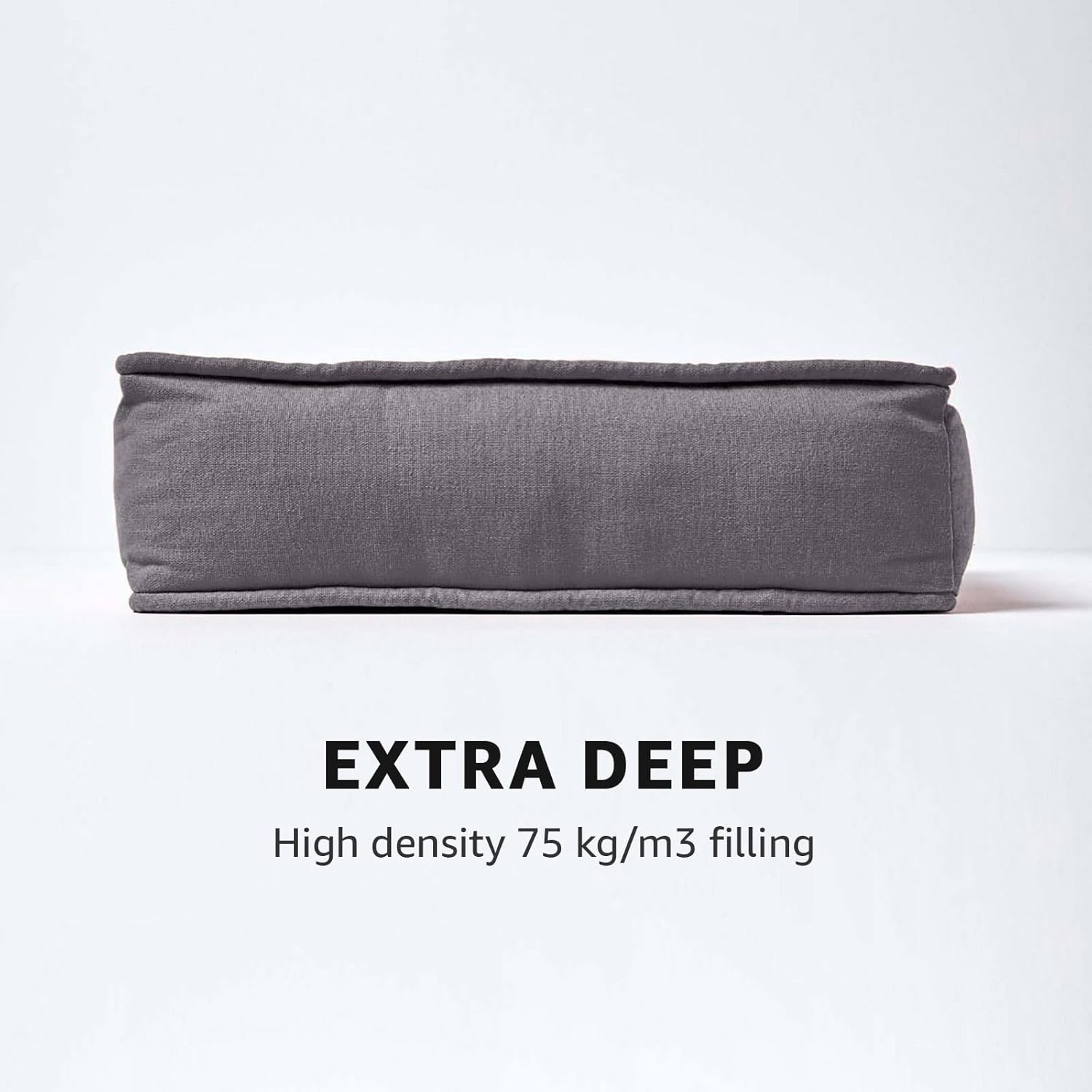 Cotton Dining Chair Booster Cushion | 40cm x 40cm | Charcoal Grey